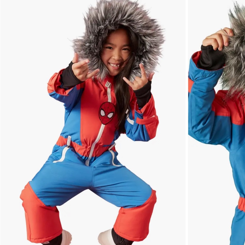 Roarsome Spider-Man snowsuit size 5 6 winter outerwear
